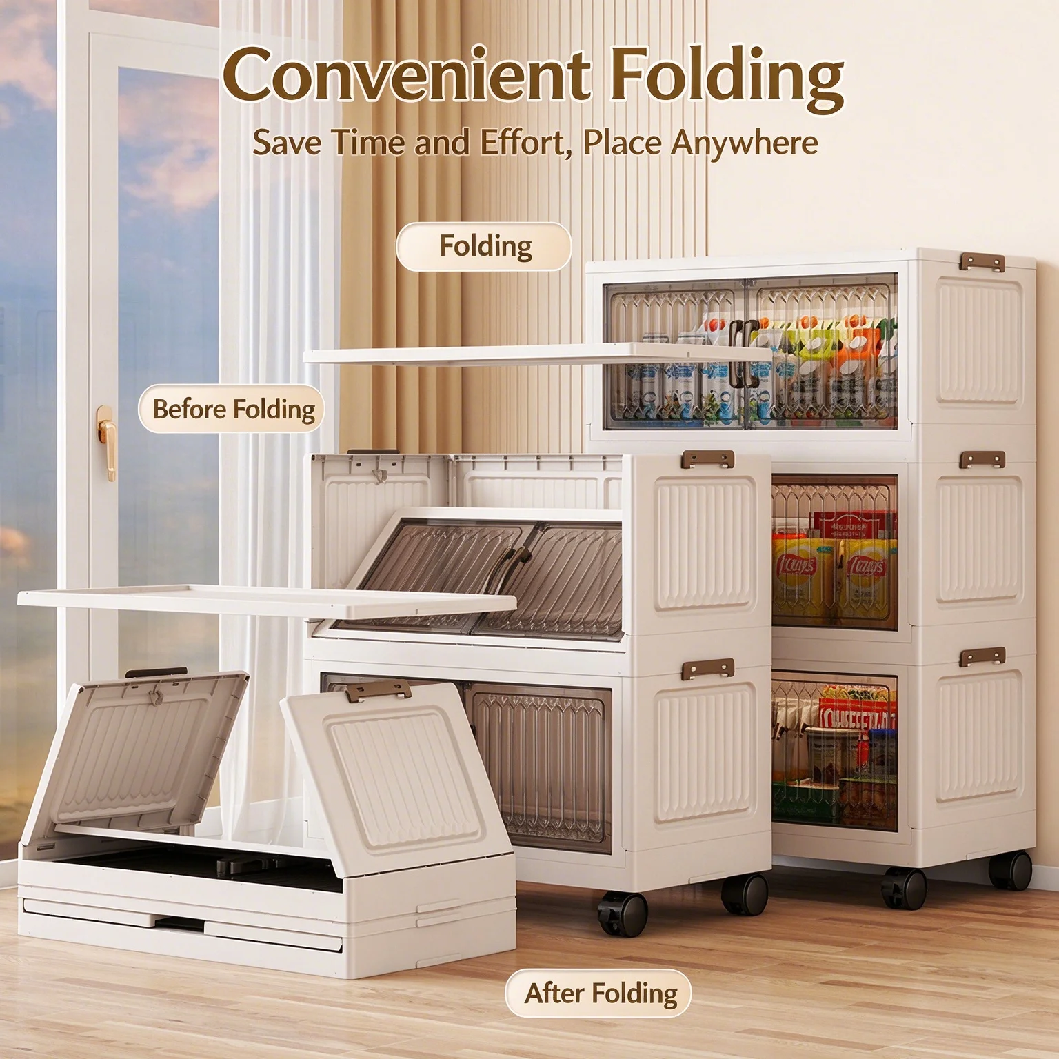 A Series Folding Storage Cabinet