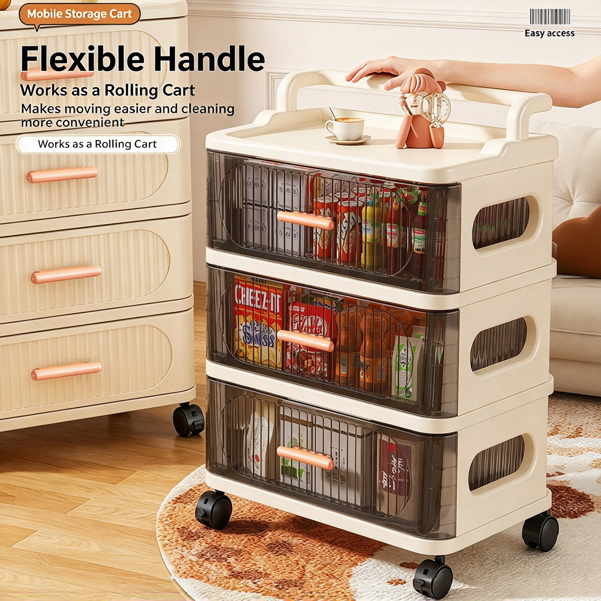 01 Rolling Drawer Storage Cart